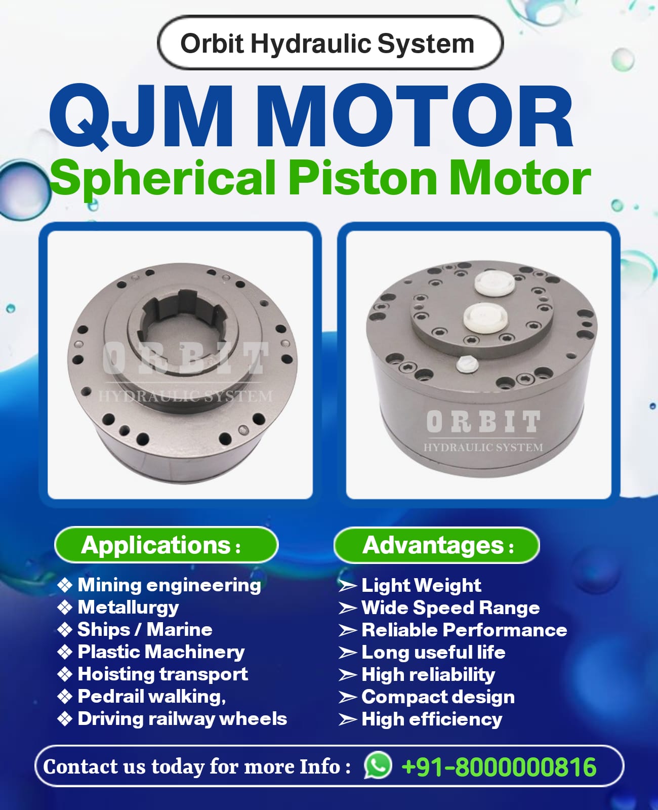 1QJM11-0.50S Spherical Piston Hydraulic Motor in India