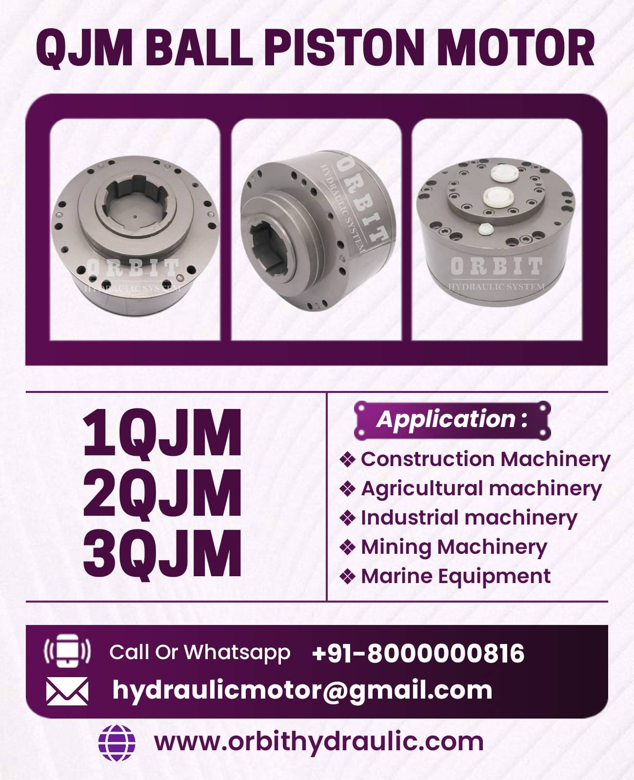 1QJM12 Hydraulic Motor in Dhanbad Jharkhand India
