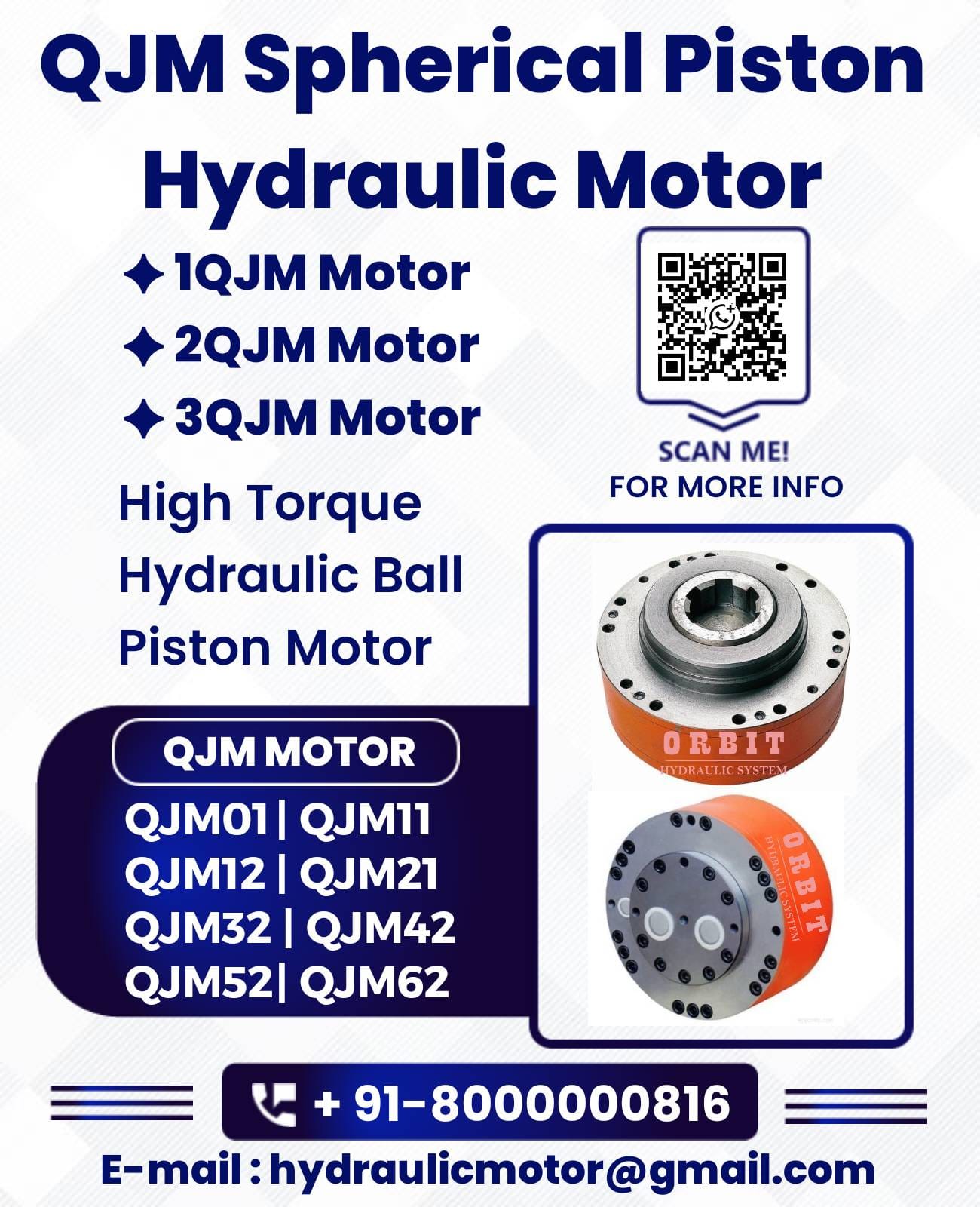 1QJM32-4.0S Spherical Piston Hydraulic Motor in India