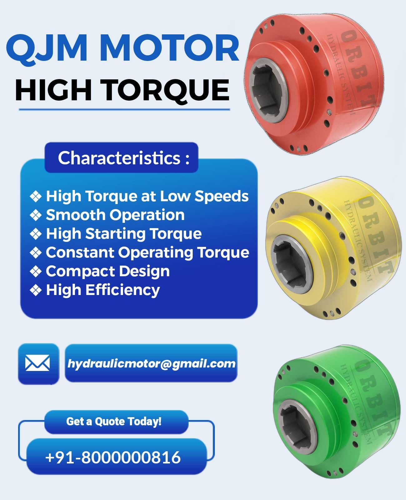 3QJM32-1.6 Spherical Piston Hydraulic Motor in India